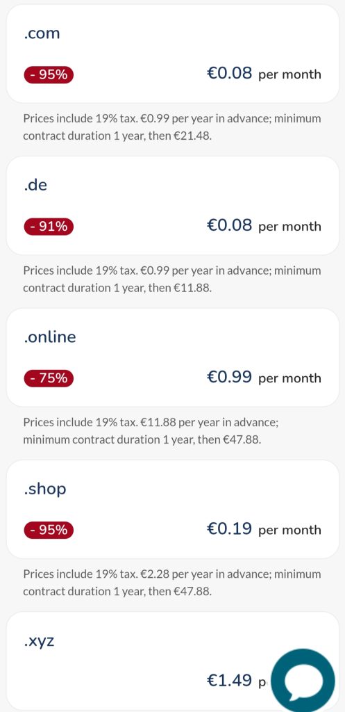 荷兰商家HostEurope 首年0.83€/.com/.de后缀域名插图(1)