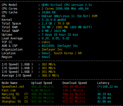 Ark Edge Cloud促销 韩国国际 1C1G 流量1TB 带宽1Gbps 6折 年缴72美元 评测-