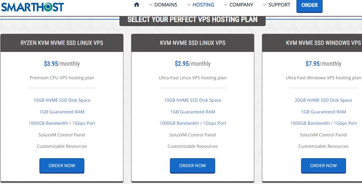 SmartHost：美国VPS/大硬盘存储VPS，2核2GB内存20 GB NVMe，1 Gbps@2 TB月流量，年付$19.95起-