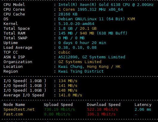 AetherCloud(原 ONEMAN NETWORK)评测:香港国际VPS评测,支持IPv6家宽玩法 3天内退款-